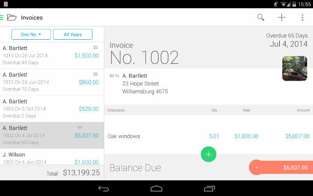 FreelanceSmallBusiness-Invoice2Go תמונת מסך