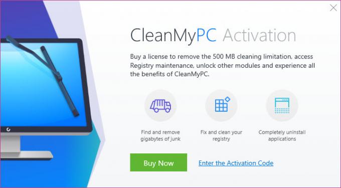 הפעלת CleanMyPC