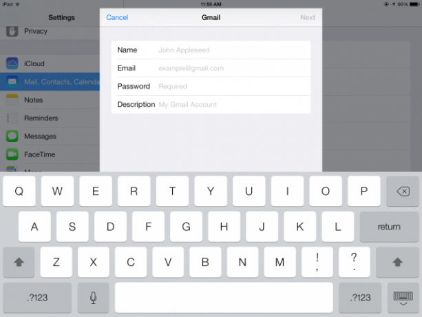 הזן-gmail-account-details-ב-ipad