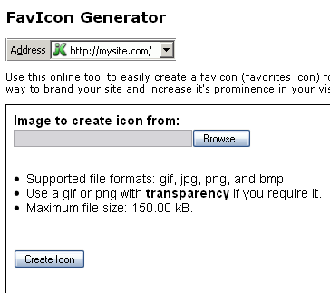 כיצד להכין favicon