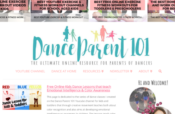 Dance Parent 101 הוא מאגר של משאבי ריקוד בחינם לילדים ולהורים לילדים של רקדנים