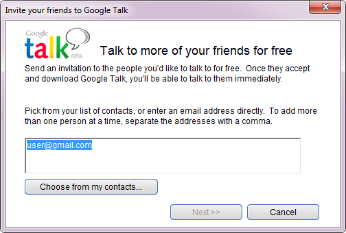 אפליקציית Google Talk