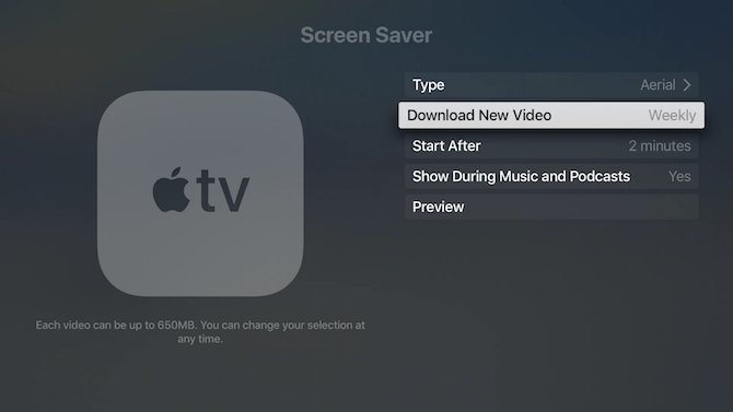 שומר מסך Apple TV