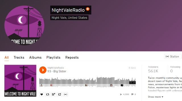 פודקאסט רדיו Night Vale ב- SoundCloud