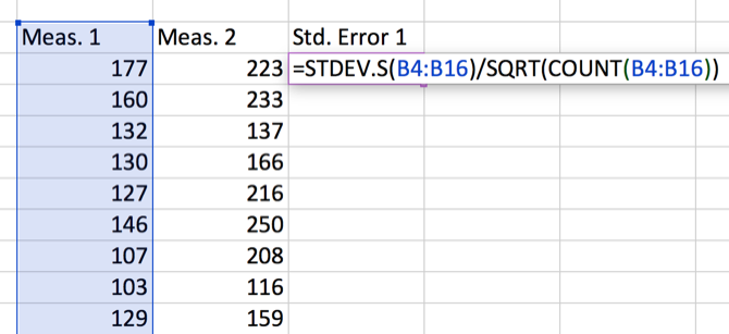 כיצד לחשב סטטיסטיקות בסיסיות ב- Excel: שגיאה סטנדרטית של מדריך למתחילים מצטיינת נכונה