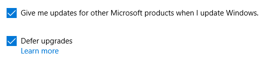 Windows 10 דחה שדרוגים