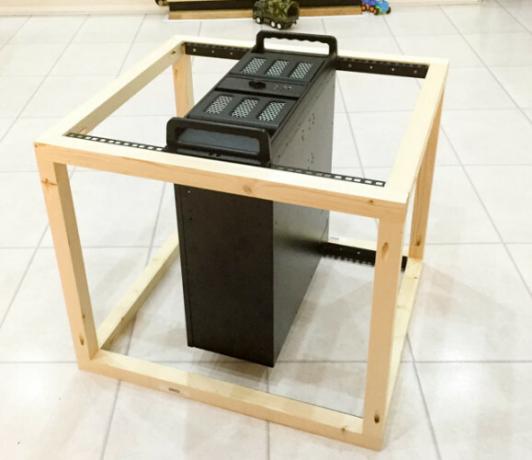 מבנה מקרה מתלה diy -6 מבחן ראשון