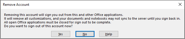 OneNote יציאה מחשבון מיקרוסופט